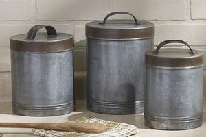 New Decorative Design Storage Box Customized Kitchen Ware Galvanize Sugar Box <b>Set</b>/2 Classic Stylish Premium Look Metal <b>Canister</b> - Product Image 4