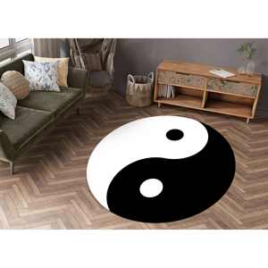 Yin Yan Symbol Printed Rug: Modern, Circle, Custom, <b>Door</b> <b>Mat</b>, Step Rug,Velvet Rug - Product Image 1