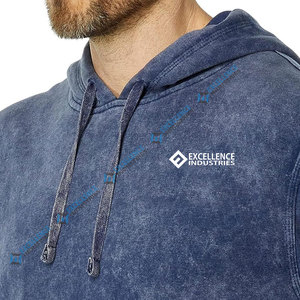 Sweat-shirts décontractés pour hommes de qualité supérieure, en coton molletonné 100%, avec impression numérique personnalisable, effet délavé, pour l'hiver - Product Image 4