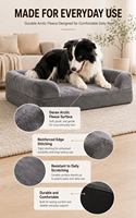 Premium Hundesofa Wasserdichtes Haustierbett Waschbares Hundebett mit Schaumstoffunterstützung TPU-Boden für Mittelgroße und Große Hunde