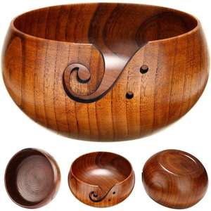 Ensemble de bols en céramique faits à la main écologiques en bois et résine sculptée sur mesure Décoration intérieure unique de l'Inde en ligne - Product Image 2