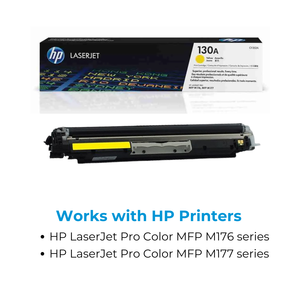 Cartouche de toner jaune HP Original 130A CF352A pour imprimante - Product Image 4