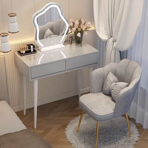 Modern Simple Luxury <b>Black</b> Modular Adjustable Teak Wood Dressing <b>Table</b> Panel Durable Bedroom Makeup <b>Vanity</b> Storage Stainless - Product Image 1
