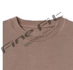 Sweat-shirt unisexe en coton mélangé, doublure en polaire, surdimensionné, col ras du cou, pull à manches longues, teint uni - Product Image 6