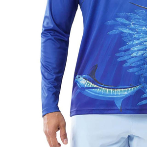 Material de ropa de pesca personalizada Upf 50 + Camisas con capucha de caza de manga larga de ajuste suelto informales ligeras para hombres - Product Image 5