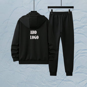 Conjunto Deportivo con Capucha para Hombre de Alta Calidad, Logotipo Personalizado, Transpirable, Ligero, Ropa Deportiva, Tallas Grandes, Diseño Sólido, Invierno - Product Image 3