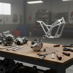 Cigüeñal de Competición de 57 mm para Motocicleta PX 200, Mecanismo de Cigüeñal de Alto Rendimiento - Product Image 3