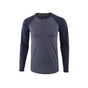 New <b>Men's</b> Casual <b>Long</b>-<b>Sleeved</b> Cotton Sweatshirt Unisex Oversized Vintage <b>Tshirt</b> Color-Blocked Ribbed Cuffs American Plus Size - Product Image 5