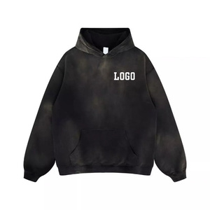เสื้อมีฮู้ดสำหรับผู้ชาย450ซักด้วยหินแบบสวมหัวเสื้อมีฮู้ดผ้าคอตตอนล้างได้ระบบ GSM 100%