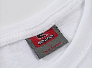 เสื้อยืดคอกลมแขนสั้นสำหรับผู้ชายเสื้อยืดผ้าฝ้ายสีขาวพื้น100% มีสินค้าในสต็อก - Product Image 6