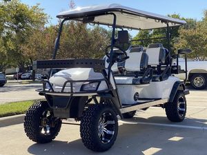 Carrito de golf todoterreno eléctrico de 4 plazas de lujo, 48V, cuatro ruedas, compatible con Club Car, 8 pasajeros, aluminio, certificado GCC DOT, caza - Product Image 4