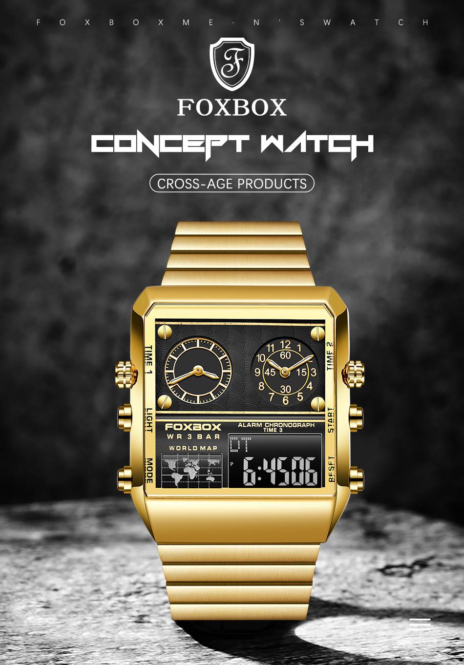 LIGE FOXBOX 0011 Men's Luxury Quartz Wristwatch - Waterproof