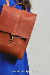 Sac à dos en cuir tanné végétal sécurisé spacieux prix de gros classique fabriqué à la main affaires usine remises en vrac directes - Product Image 2