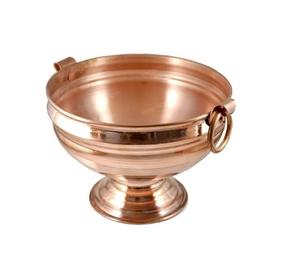 Table de fantaisie martelée en cuivre de créateur unique cuivré décoratif avec poignée bol de pédicure en cuivre classique fait à la main - Product Image 1