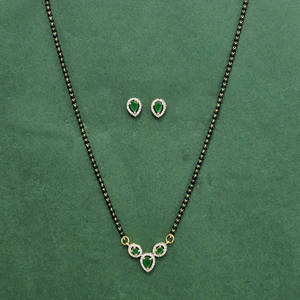 เครื่องประดับเทียมส่งออกในประเทศอินเดีย CZ tanmaniya mangalsutra พร้อมชุบ2โทน - Product Image 2