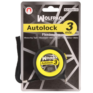 Flessometro Autolock con Freno Automatico, Cinghia da 3 Metri 16 mm. Magnetico - Product Image 4