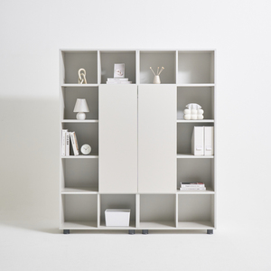 Hiện Đại Thanh Lịch Văn Phòng Tủ Sách Với 1900 Cửa Trượt Bằng Gỗ Bảng Điều Chỉnh 5 Kệ Đơn Lập Đồ Nội Thất Phòng Khách Cho Nhà Sử Dụng - Product Image 1