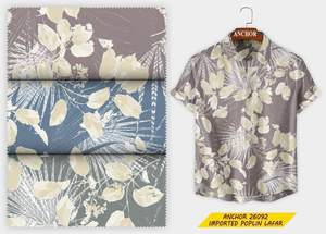 เสื้อเชิ้ตผ้าฝ้าย100% ป้องกันริ้วรอยระบายอากาศได้ดีเป็นมิตรกับสิ่งแวดล้อมลายดอกไม้คอจีนเสื้อฤดูร้อนลำลองสำหรับผู้ชายวันหยุด UV - Product Image 2