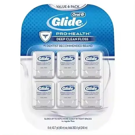 Oral-B Glide Pro-Health Zahnflosse, tief reinigend, Minz, 40 m, Packung mit 6 Stück