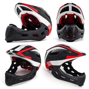 HONORTOUR-Casco de bicicleta de cara completa para niños, casco de ciclismo para niños, casco de patinete para niños con almohadilla extraíble para la barbilla