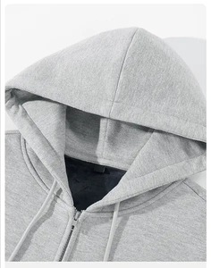 Sweat à capuche en polaire tricoté pour homme, coupe-vent, écologique, avec broderie de logo personnalisé, marron, style urbain, grandes tailles, collection hiver - Product Image 3