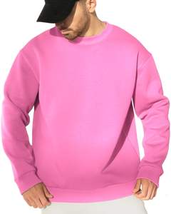 Haute qualité 100% coton hommes sweats Logo personnalisé brodé Streetwear grandes tailles bases coton mélangé sweat - Product Image 5