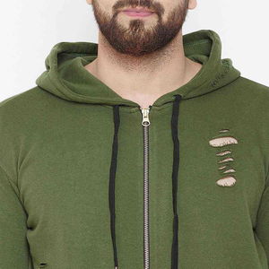 Men <b>Distressed</b> Zipper Tracksuits Set Unisex Breathable Clothing Manufacturer Lightweight Soft Fabric Men Zipper Tracksuits - Product Image 3