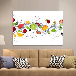 Impresión en lienzo de frutas vibrantes: obra de arte moderna para la cocina, arte en vidrio templado - Product Image 1