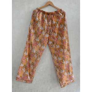 Conjunto de Pijama de Algodón Floral Casual de Verano para Mujer, Estampado a Mano, Ropa de Dormir de Lujo, Transpirable, de Secado Rápido, Traje de Dormir Suave - Product Image 5