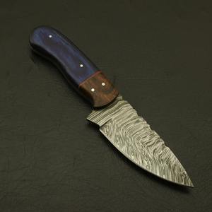 Cuchillo de caza de acero hecho a mano de Damasco, Funda de cuero de alta calidad, compatible con hoja fija OEM, garantía de 3 años personalizable - Product Image 4