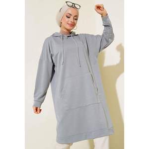 เสื้อคลุมกระเป๋าจิงโจ้สีเทา - Product Image 1