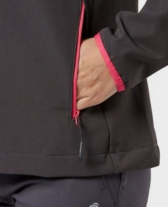 Chaqueta Softshell cómoda para mujer al por mayor con logotipo personalizado, transpirable, nuevo estilo, método de tejido con forro de nailon - Product Image 6