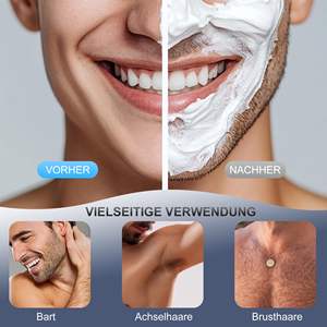 Afeitadora Eléctrica Rotativa para Hombre, Resistente al Agua IPX7, 120 Minutos de Autonomía, Carga USB, Bloqueo de Viaje y Silenciosa para Cara y Barba - Product Image 1