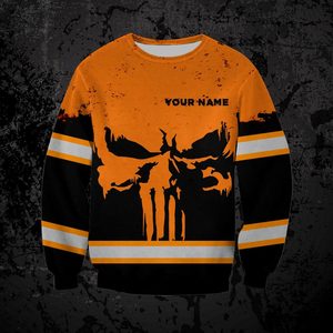 Customizable Hi Vis <b>Long</b> Sleeve Reflective Skull T-Shirt Safety Workwear Men Unisex Casual Style Customized Logo Veteran <b>Vest</b> - Product Image 5