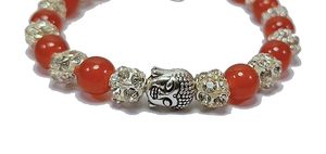 <b>Men</b> and Women Red carnelian Round adjustment stone <b>Beads</b> <b>Bracelet</b> Maker Stones Style Fashion Jewelry Energy-Giving Gift - Product Image 6