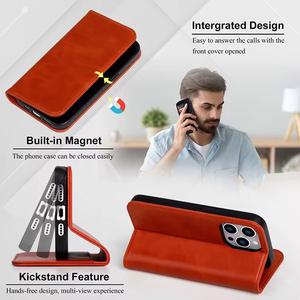 factory magnetic stand PU Leather Protective ShockProof wallet Flip Book Phone Cases bag pouch for iPhone for Galaxy for Pixel - Product Image 3