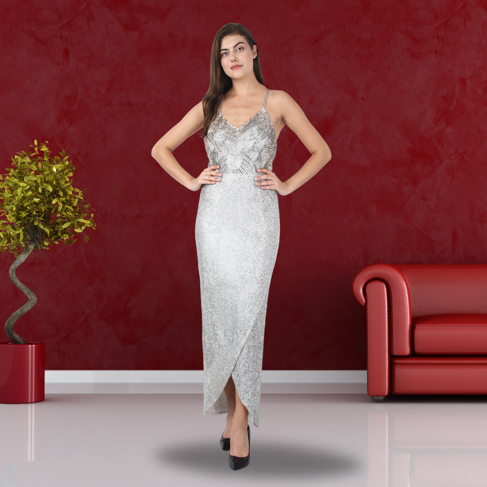 birthday flare dress for women Ellie Wilde EW36301 Dress | Ellie Wilde Dresses main image 1