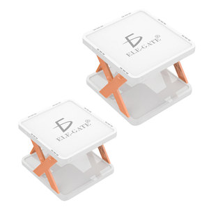 Scarpiera Doppia in Plastica Moderna e Minimalista con Tavolino Accessorio, Convertibile, Pieghevole e Facile da Montare, Arredamento per la Casa - Product Image 1