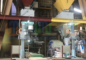 เครื่องบรรจุถุงแบบ TBM-SG02กึ่งอัตโนมัติสำหรับอาหารสัตว์ปศุสัตว์10กก. 50กก. บรรจุภัณฑ์ถุงผ้า PP
