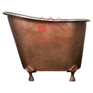 Baignoires classiques en cuivre pur de qualité supérieure pour la maison hôtels et restaurants baignoires ovales en cuivre pur fini noir - Product Image 3