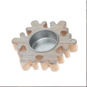 Porte-bougie en bois d'Inde, parfait pour offrir en cadeau, pour la décoration de célébrations, l'aménagement de l'entrée et l'ambiance festive quotidienne - Product Image 3