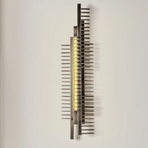 Applique murale en métal noir à la mode avec artisanat minimaliste et design artistique unique pour élever la décoration intérieure et l'éclairage élégant - Product Image 4