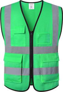 Gilet réfléchissant haute visibilité avec poches Logo personnalisé Vêtements de travail respirants Uniforme de sécurité pour la construction pour hommes - Product Image 4