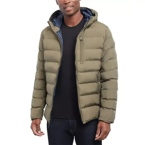 2025 Custom Design Winter Warm <b>Men's</b> Puffer <b>Jacket</b> <b>Lightweight</b> Fabric Stand Collar Zipper Style Puffer <b>Jacket</b> For Casual Use - Product Image 6