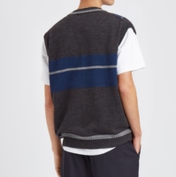 Gilet pull tricoté personnalisé pour homme, en mélange de laine et de cachemire, avec fermeture éclair, anti-plis, à capuche, col en V côtelé et manches classiques, collection automne