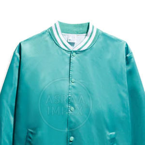 Meilleure qualité du fabricant pakistanais conception personnalisée vestes en satin pour hommes Style Letterman tissu matériel pas cher prix brut direct - Product Image 4
