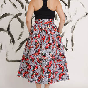 Falda llamativa informal para mujer, diseño de algodón transpirable con logotipo personalizado, cintura natural superventas, novedad - Product Image 4