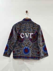Abrigo de Terciopelo Bordado a Mano, Manga Larga, Estilo Bohemio, Ropa de Abrigo para Otoño, Cuello Camisero, Largo Regular, Informal para Mujer Adulta - Product Image 2