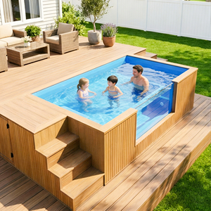 Small Shipping Container Customized <b>Frame</b> Commercial Fiberglass FRP Swimming Pool Factory Direct UV Resistant - Product Image 2