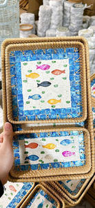 Vente de gros Plateaux incrustés en rotin Décoration intérieure en bambou naturel - Product Image 6